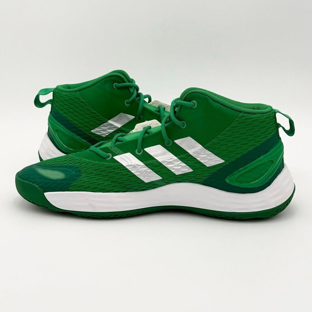 Adidas SM Exhibit A Mid Basketball Sneakers in Green White Lace Up - US Men’s Si - Picture 10 of 16